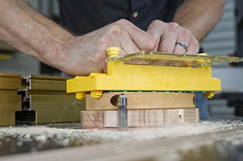 MICROJIG GRR-Ripper GB-1 GRR-Rip Block Smart Hook Pushblock for Router Table, Jointer, Yellow
