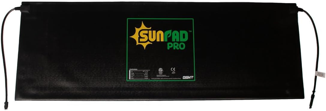 SUNPACK SunPad Pro 150W Master Seedling Heating Mat, Black, 21" x 60" - Made for Propagating Seedlings and Cuttings, Ideal for Greenhouses and Indoor Gardening