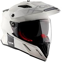 AXOR X-Cross Dual Designed Solid Blanco - Casco de Moto Trail