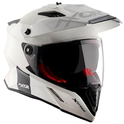 AXOR X-Cross Dual Designed Solid Blanco - Casco de Moto Trail Adventure, Off Road con Visor Solar Homologado ECE 22.06 (M) | Ya disponible en tu tienda friki favorita! En mundofriki.es! AXOR X-Cross Dual Designed Solid Blanco - Casco de Moto Trail Adventure, Off Road con Visor Solar Homologado ECE 22.06 (M) | Ya disponible en tu tienda friki favorita! En mundofriki.es!