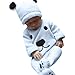 Produktbild Likecrazy 3 Stücke BabyKleidung Baby Neugeborenes Outfits Cartoon muster Tops +mode Hosen+ Flauschige Warme hute Kleidung set