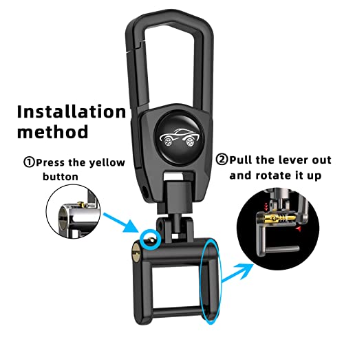 Juedarli Metal Car Fob Keychain,Heavy Duty Key Chain With 2 Detachable Key Rings,Car Key Holder For Keychains Accessories Men And Women #TOP1