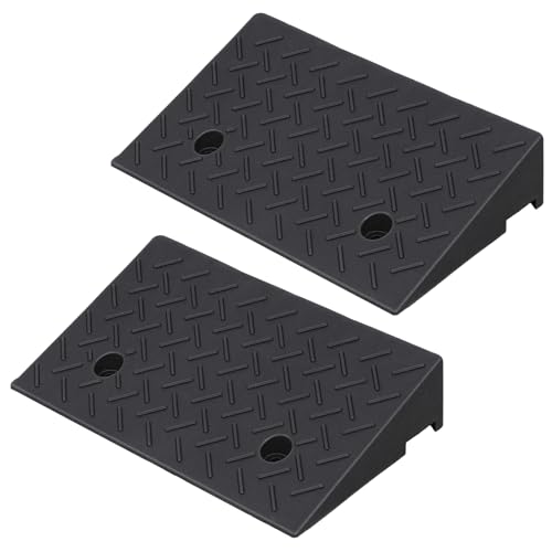 Rampas para Automóvil de Alta Resistencia, Antideslizantes, 6" de Altura, Soportan 7000 lb, para Sillas de Ruedas, Automóviles, Scooters y Motocicletas (Negro, 19,7" x 11,8" x 3,9") miniatura 1