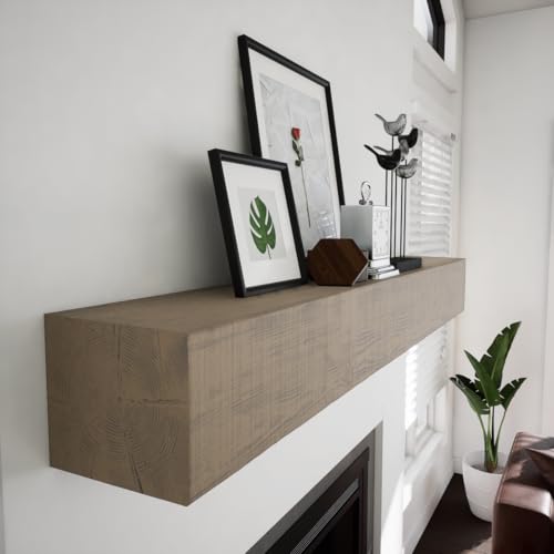 Ekena Millwork 8"H x 6"D x 66"W Rustic Sawn Heritage Timber Faux Wood Fireplace Mantel, Sandstone by Ekena Millwork - Image 9
