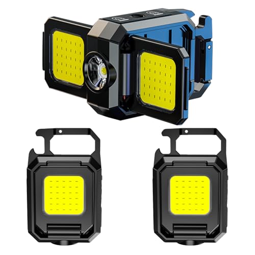 Lampe de poche porte-clés COB rechargeable et étanche pour le camping et la maison