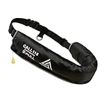 BALANCE LAND(バランスランド) ライフジャケット 救命胴衣 日本設計 SOLAS国際基準認証 CNAS認証ガスボンベ搭載 手動膨張式 腰巻き CE/ISO認証取得済 フリーサイズ 反射テープ&ホイッスル付き 釣り 災害対策 水泳 緊急用 日本語説明書付属 (ブラック)