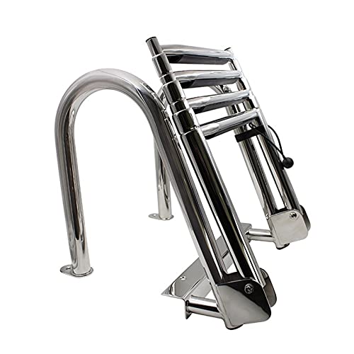 Escalera telescópica de 4 peldaños para piscina con barandal miniatura 5