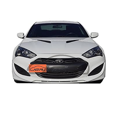 JGR Racing Car No Drill Tow Eye Front Bumper Tow Hole Hook License Plate Mount Bracket Holder Adapter Relocation Kit for Hyundai Genesis Coupe 10-16 2010 2011 2012 2013 2014 2015 2016