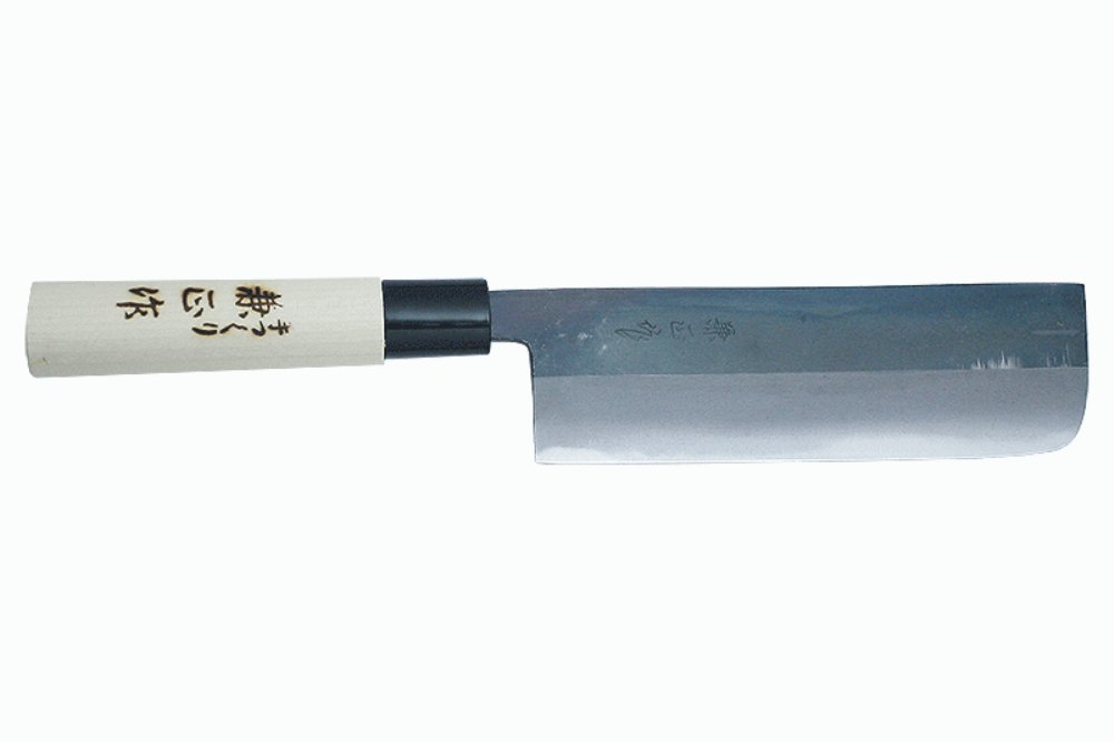 Kanetsune Nakiri 165mm With Plastic Bolster Magnolia wood handle,