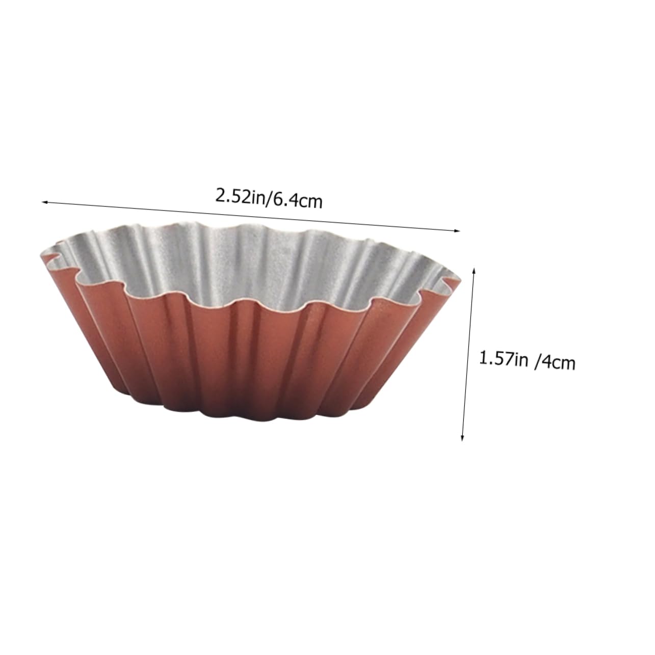 TOPBATHY 3 Juegos Molde Redondo Para Tarta De Huevo Taza Para Hornear Panecillos Domésticos Molde Casero De Gelatina Conveniente Molde De Budín Brown Acero De Alto Carbono 6 Piezas * 3