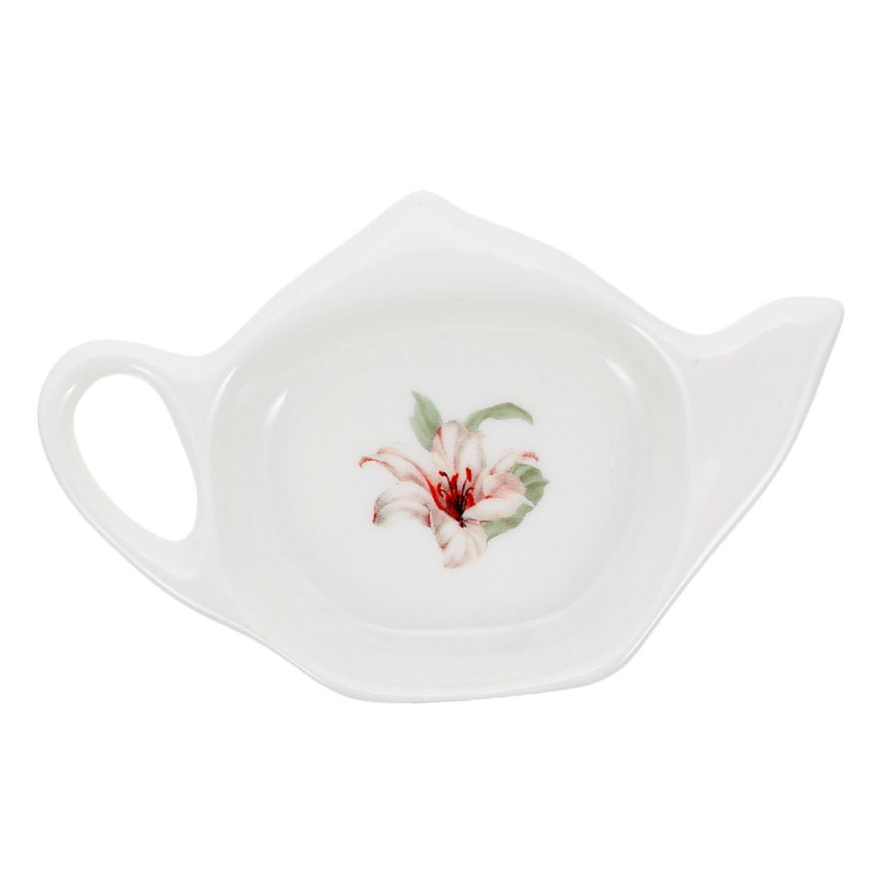 Happyyami Ceramic Tea Bag Organizer Tea Bag Dish Coaster Spoon Rest for Home Office