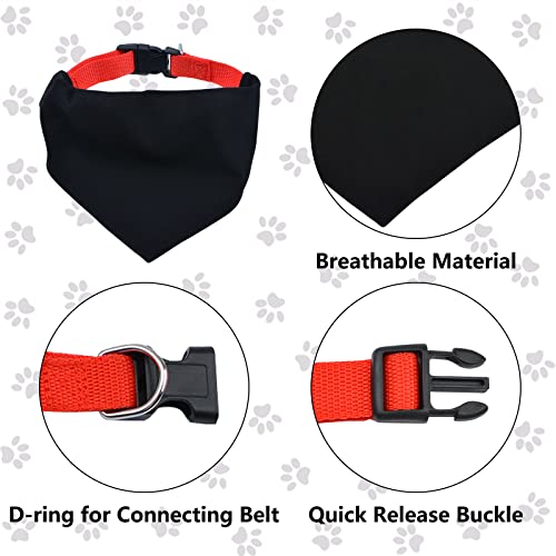 HACRAHO Blanko Hundebandana, 4 Stück, schwarzes Haustier-Bandana-Halsband mit schnell lösbarer Schnalle für kleine, mittelgroße Hunde und Katzen, Schwarz M