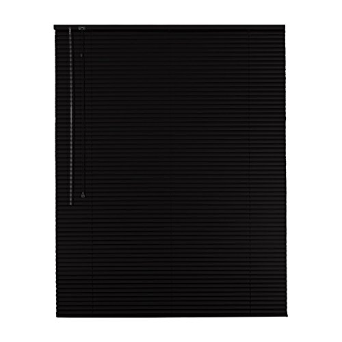 Hochwertige Aluminium Jalousie Jalousette Rollo 140 x 110 cm / 140x110 cm in Farbe schwarz - Bedienseite links // Fensterjalousie/Fensterjalousette/Alulamellen/Alu-Lamellen