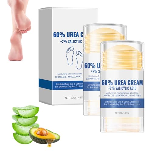 60% Urea Hydrating and Anti-Cracking Foot Cream, 2025 Upgraded Moisturising and Relieves Cracking and Dryness Foot Cream, Foot Lotion Heel Stick Repairs and Hydrates Dry and Cracked Feet and Hand (2)