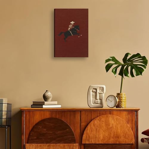 Framed Vintage Skeleton Cowboy Canvas Wall Art 16X24in Ready to Hang - image 8