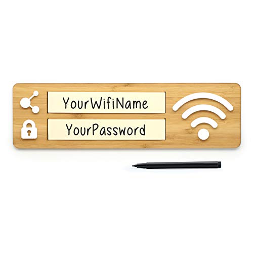 SIGNS - WiFi Password Cartel Guest Login - Design Placa en relieve (LOG01)