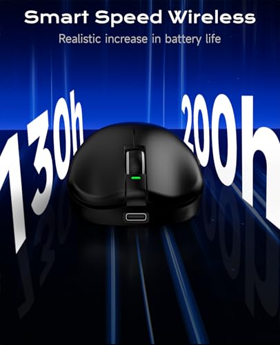 Image of VGN Dragonfly F1 Pro Max Wireless Gaming Mouse, 130h Playtime Long Endurance, 55g Lightweight, PAW3395 26K DPI Flagship Sensor, 4000Hz Polling Rate Supported, Low Latency Esports Peripherals, Black