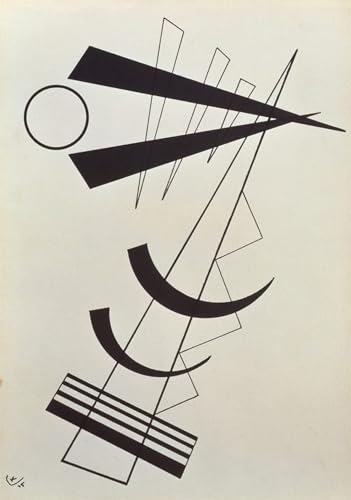 Peinture sur Toile d'Art Abstrait Kandinsky Noir | Poster Décoration Maison 60x90