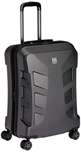 Swiss Military Polycarbonate 65.6 liters Black Hard Shell Trolley Suitcase (HTL-2)