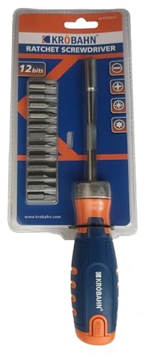 Krobahn Ratchet Screwdriver - Multi-Bit Set - CRV Steel