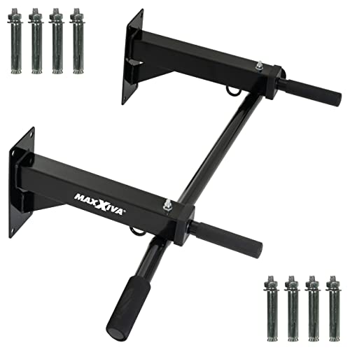 MAXXIVA® Klimmzugstange für Wandmontage schwarz für Workout...