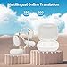 Language Translator Earbuds, Two Way Real time Translation Device in 150 Languages for Travel, Business, and Learning (White)