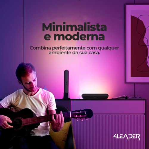 Luminária Led barra de luz 4Leader wifi inteligente compatível com alexa google assistente bluetooth