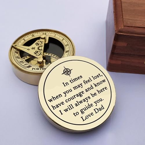 Personalized Sundial Compass, Thanksgiving Gift for mom, Retirement Gift, Class of 2024 Graduation Gift