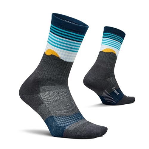 Image of Feetures Trail Max Cushion Mini Crew Sock - Hiking Socks for Men & Women