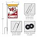 WinCraft Kansas City Chiefs Bold Logo Garden Flag and Flagpole Mount