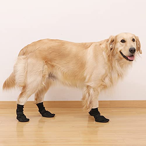 Hiado Dog Shoes Boots With Mesh Nonslip Rubber Soles To Protect Hardwood Floor And Prevent Scratching Licking Black Xxs #TOP5
