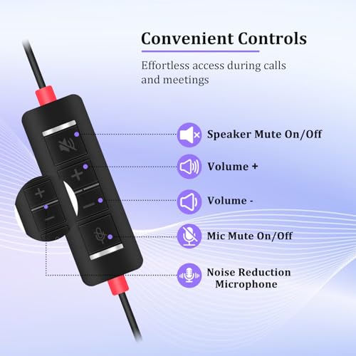Casque de travail à domicile USB avec micro à réduction de bruit dynamique - 3