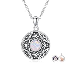 Opal Locket Necklace