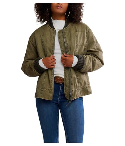 Free People Women's Jax Washed Bomber
