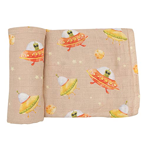 Image of immispace - Ultra Soft Swaddle Blanket | Muslin Blankets for Girls & Boys | Newborns & Infants Gifts | 30% Organic Cotton + 70% Rayon | Large 47" x 47" | Machine Washable (Alien)