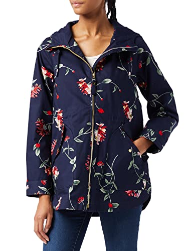 Joules Women's Shoreside Raincoat, Honeysuckle Navy, 10