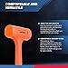 NEIKO 02849A 4 Lb Dead Blow Hammer, Neon Orange | Unibody Molded | Checkered Grip | Spark and Rebound Resistant