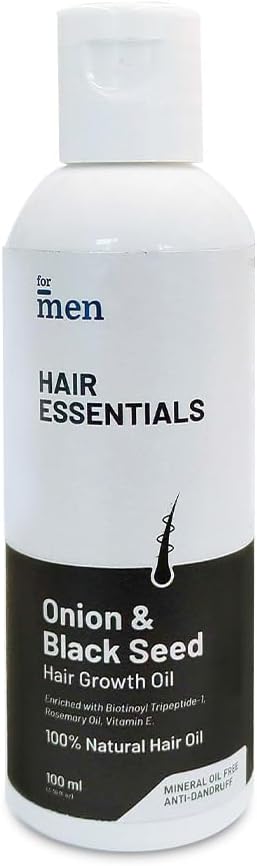 ForMen Hair Growth Oil 100% Natural with 22 Powerful Scalp Health And Hair Growth Ingredients 100ml | Onion Oil, Black Seed Oil, Neem & Amla Oil | No Mineral Oil