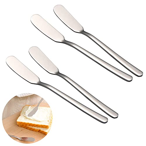 Coltello da Burro,Spalmatore di Burro,Coltello da Burro in Acciaio Inossidabile,Coltello da Burro Coltello da Formaggio,Acciaio Inossidabile lucidato a Specchio,per Spalmare Burro Crema Formaggio,4pcs