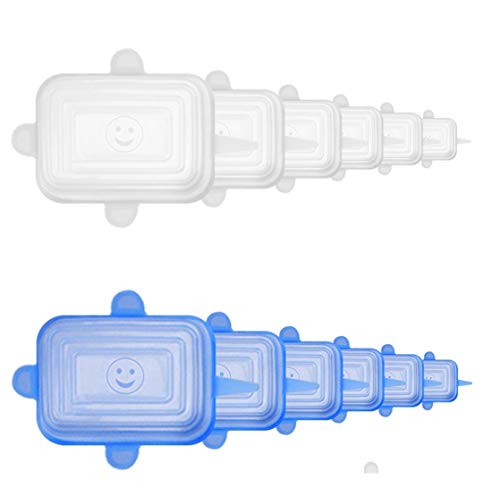 Kit de 6 Tampas Quadradas de Silicone Universal
