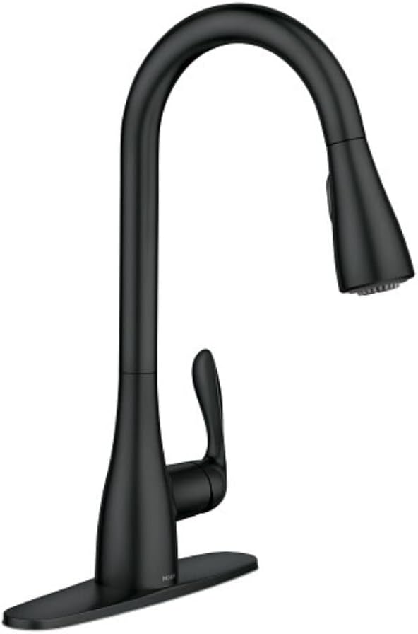 Moen 87912BL Matte Black Single Handle HighArc Kitchen Faucet