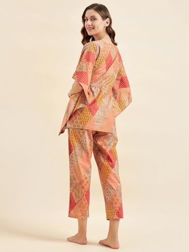 Image of Sweet Dreams Women's Cotton Animal Print Pajama Set Pack of 1