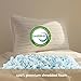 Clara Clark Memory Foam Pillows 4 Pack, Queen Size Bed Pillows for Sleeping, Adjustable Pillow Shredded Memory Foam Filling for Back Stomach & Side Sleeper, CertiPUR-US, Washable Bamboo Rayon Cover