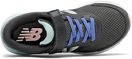 New Balance Kid's 680 V6 Hook and Loop Running Shoe, Phantom/Stellar Blue/Cloud Pink, 5.5 Wide Toddler - 4