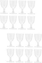 NOLITOY 40 Pçs Copos De Pudim De Sorvete Copos De Sobremesa De Plástico Descartáveis Copo De Vinho Tinto Reutilizável Tigela De Servir Taças De Taças De Champanhe De Plástico