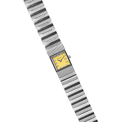 Breda 'Groove' Silver and Metal Bracelet Watch, 16MM