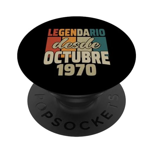Legendario Desde Octubre 1970 - Cumpleaños 54 Años PopSockets PopGrip Intercambiable