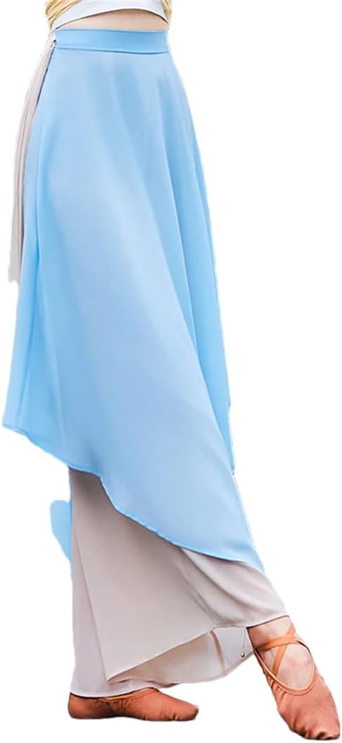 Hgvcfcv Women Elegant Classical Dance Pants Summer Wide Leg Pants Folk Danceloose Chiffon Ribbon Pants