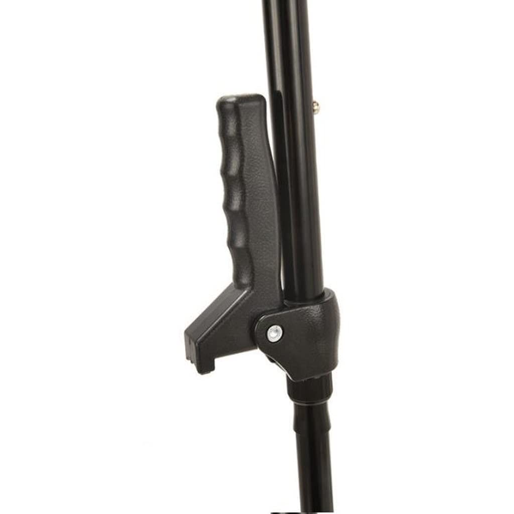GCX- Muletas for Ancianos, bastón de Cuatro Patas, muletas telescópicas, muletas de aleación de Aluminio, muletas Antideslizantes for Ancianos, andadores Ajustables Firma (Color : Nero)