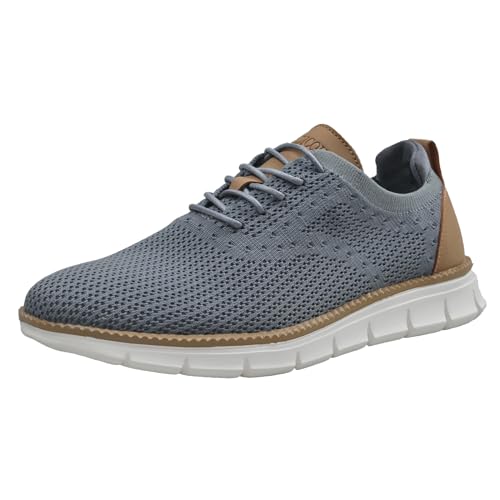 Image of Men Shoes Mesh Shoes for Men Breathable Knit Shoes Fashion Casual Business Walking Mens Dress Shoes Grey 11